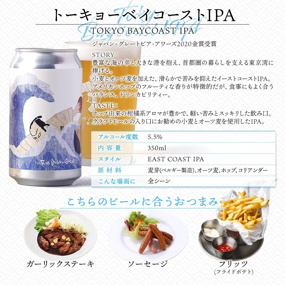 【醸造所直送】RIO BREWING & CO. 定番飲み比べ 3種4缶セット ※ギフトBOX付き