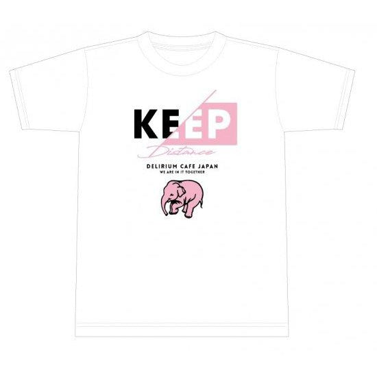 デリリウム Tシャツ「keep distance delirium JAPAN」【白/L】