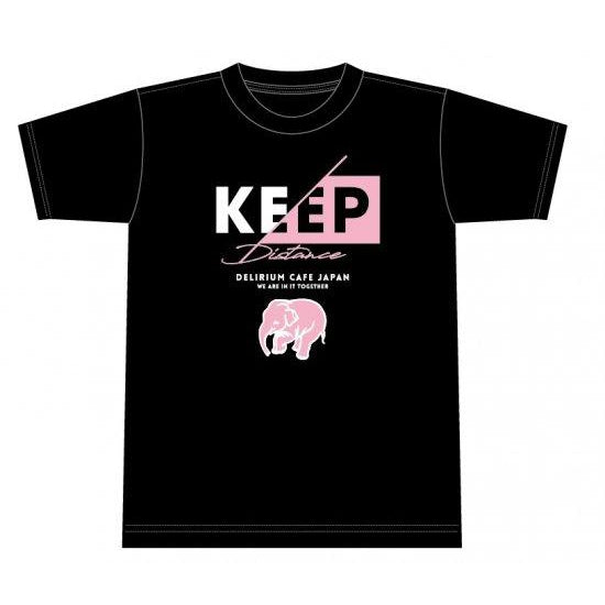 デリリウム Tシャツ「keep distance delirium JAPAN」【黒/XL】