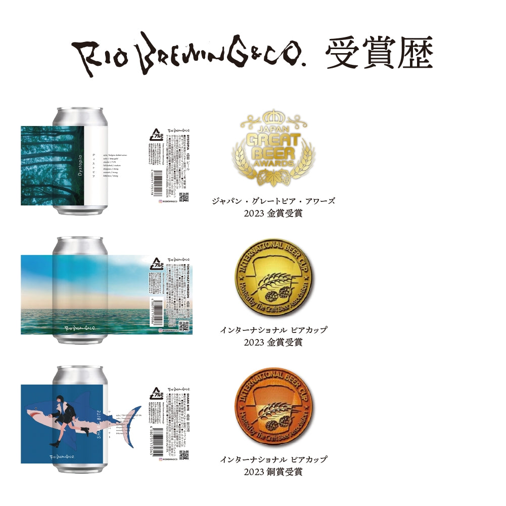 【醸造所直送】【父の日ギフト】RIO BREWING & CO. クラフトビール 飲み比べ 6種6缶セット（のし付きギフトボックス）
